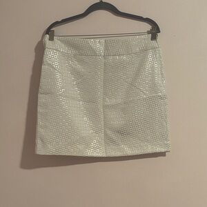Banana Republic Shimmering Cream Mini Skirt